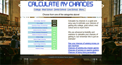 Desktop Screenshot of calculatemychances.com